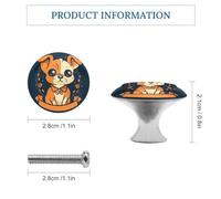 NWTRJ Kitchen Cabinet Knobs 2 Pack, Modern Style Drawer Dresser Knob Pulls Puppy Animation Stills Round Drawer Knobs for Home Office Kitchen