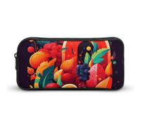 NWTRJ Large Capacity Pencil Case Colorful Fruits And Vegetables Pen Pouch Cute Zipper Comsmetic Makeup Bag Storage Bag for Women Men