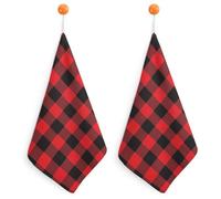 NWTRJ Microfiber Hand Towels Absorbent Soft Decorative Bathroom Towel Lightweight Breathable Buffalo Check Kitchen Dish Towels for Hotel Spa Gym Home Decorations 2PCS