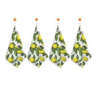 NWTRJ Microfiber Hand Towels Absorbent Soft Decorative Bathroom Towel Lightweight Breathable Yellow Fresh Lemons Kitchen Dish Towels for Hotel Spa Gym Home Decorations 4PCS