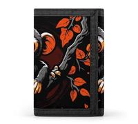 NWTRJ Monkey on Red Branch Wallet for Women Men Trifold Wallets with Keychain Holder Zipper Coin Purse RFID Credit Card Holder Cute Cash Purse