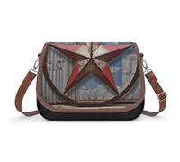 NWTRJ Small Crossbody Bag for Women Shoulder Handbag Lightweight Waterproof Crossbody Travel Purse American Wastern Texas Star Casual Mini Purse with Adjustable Strap