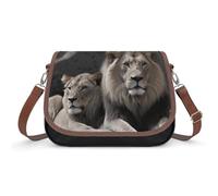 NWTRJ Small Crossbody Bag for Women Shoulder Handbag Lightweight Waterproof Crossbody Travel Purse Male And Female Lions Casual Mini Purse with Adjustable Strap