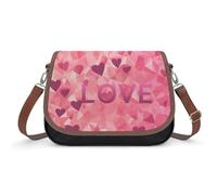 NWTRJ Small Crossbody Bag for Women Shoulder Handbag Lightweight Waterproof Crossbody Travel Purse Valentine Heart Shape Casual Mini Purse with Adjustable Strap