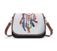 NWTRJ Small Crossbody Bag for Women Shoulder Handbag Lightweight Waterproof Crossbody Travel Purse Watercolor Dream Catcher Casual Mini Purse with Adjustable Strap