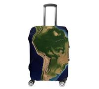 NWTRJ South America Satellite Image Travel Luggage Cover Elastic Washable Suitcase Cover Dustproof Anti-Scratch Suitcase Protector Fits 19-32 Inch Luggage, Style, S