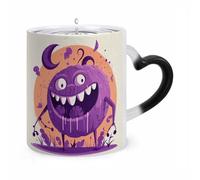 NWTRJ Spider Monster Coffee Mug 11oz Funny Ceramic Mug Heat Sensitive Coffee Mugs Color Changing Coffee Cup Tea Cup for Home Office Travel