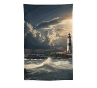 NWTRK 60"x90" Tapestry Modern Wall Tapestry Old Lighthouse By The Sea Wall Hanging Wall Decor for Bedroom Living Room Dorm