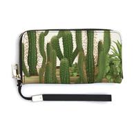 NWTRK Green Tropical Plant Leather Wallets Zip Around Clutch Bag Ladies Credit Card Holder Clutch Purse for Women, style, 20.0*10.5cm