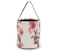 NWTRK Halloween Trick Or Treat Bags Cherry Blossom Halloween Candy Bucket Portable Reusable Goody Bucket Tote Bag with Handles for Halloween Party Favor Supplies, Style, One Size