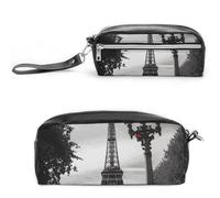 NWTRK Large Pencil Case Eiffel Tower London Pencil Pouch Portable Aesthetic Pencil Bag for Women Men Pen Pouch Cute Stationery Organizer Multifunctional Makeup Bag for Travel Office