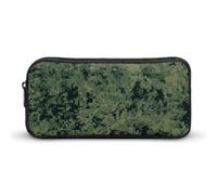 NWTRK Large Pencil Case Green Army Digital Camouflage Pencil Pouch Portable Aesthetic Pencil Bag for Women Men Pen Pouch Cute Stationery Organizer Multifunctional Makeup Bag for Travel Office