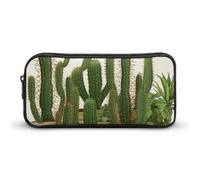 NWTRK Large Pencil Case Green Tropical Plant Pencil Pouch Portable Aesthetic Pencil Bag for Women Men Pen Pouch Cute Stationery Organizer Multifunctional Makeup Bag for Travel Office