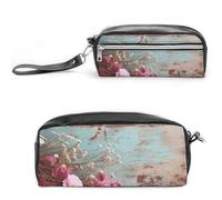 NWTRK Large Pencil Case Rustic Flowers Pencil Pouch Portable Aesthetic Pencil Bag for Women Men Pen Pouch Cute Stationery Organizer Multifunctional Makeup Bag for Travel Office