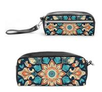 NWTRK Large Pencil Case Vintage Mandala Flowers Pencil Pouch Portable Aesthetic Pencil Bag for Women Men Pen Pouch Cute Stationery Organizer Multifunctional Makeup Bag for Travel Office