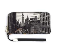 NWTRK Love from New York Leather Wallets Zip Around Clutch Bag Ladies Credit Card Holder Clutch Purse for Women