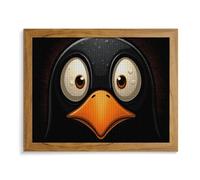 NWTRK Penguin Head with Big Eyes Diamond Painting Kits for Adults Framed Diamond Art Kit for Beginner 5D DIY Full Square Diamond Art Craft Kits for Adults for Home Wall Decor