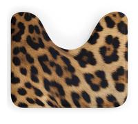 NWTRK Rough Leopard Print Toilet Rugs U-Shaped Ultra Soft Super Absorbent Bathroom Rug Non Slip Microfiber Toilet Mat Bathroom Floor Mat for Bathroom Toilet Base
