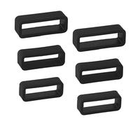 NWUCZW 6pcs Watch Band Keepers, 18/16/14mm Silicone Watch Strap Retainer Holder Loop Replacement Parts Watchband Fastener for Smart Sport Watchers Clasp Ring Accessories