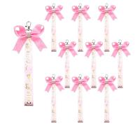 Nwvuop 10Pcs Cheer Bow Keychain Bulk Cheerleader Key Ring, Cheer Bow Key Chain for Teens Girls(Pink)