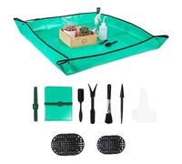Nwvuop 21Pcs Succulent Tools Set, Waterproof Plant Potting Mat Indoor Repotting Mat with Gardening Tools 39.5× 39.5 inches(Green)
