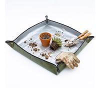 Nwvuop 39.3 x 39.3 inches Plant Repotting Mat Waterproof Planting Operation Mat Thicken Indoor Transplanting Planting Tarp Mat, Silver