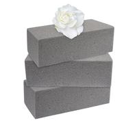 Nwvuop 3Pcs Floral Foam Blocks (9.0" L x 4.13" W x 2.75" H) Dry Flower Foam for Flower Arrangements Florist Supplies for Arts, Crafts & Weddings(Grey)