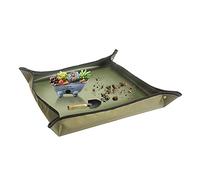 Nwvuop Plant Repotting Mat Waterproof Planting Mat Indoor Portable Potting Trap Plant Transplanting Mat for Succulent Plants Dark Green