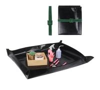 Nwvuop Repotting Mat 31.5× 39.5 inches Indoor Plant Potting Mat, Waterproof Planting Mat for Indoor Plants Succulent Plants(Black)
