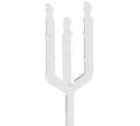 NX Garden 80 PCS 12" Clear Plastic Floral Picks Transparent Fork Shape Head Card Holders Cardettes of Gift Cards, Place Cards, Photos, Food Labels for Weddings, Birthday Parties, Events, Decorations