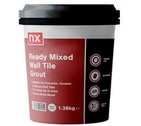 NX Ready Mixed Wall Tile Grout, Silver Grey, 1.38kg, Ready to Use for Bathroom and Kitchen Wall Tiles
