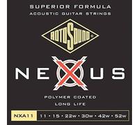 NXA11 Clear Coated Phosphor Bronze Light Gauge Acoustic Guitar Strings 11 15 22