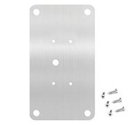 NXACETN Hinge Repair Plate, Anti-Rust Secure Fixation Silver Color Stainless Steel Hinge Fixing Plate Bracket with Mounting Screws for Kitchen Cabinet B Side Repair Plate 3.54" x 1.97"