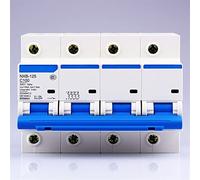 NXB-125 4P AC 230/400V Home Power Main Switch 63 80 100 125A High Current Air Switch DZ158 1Pcs Automatic switch (Color : 100a, Size : 4)