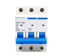 NXB-63 3P AC 230/400V Miniature Circuit Breaker C 6 10 16 20 25 32 40 63A Overload Protector DZ47 Style Air Switch MCB 1Pcs(32A)