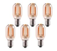 NXCVBNKZJ KJXP Lighting, 6-Pack, LED Filament Light Bulb AC220V T22 1W E12/E14 Amber Glass Warm White 2200K Mini Edison LED Ceiling Light
