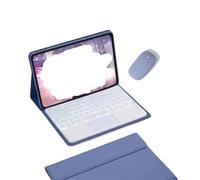 NXCVBNKZJ kuaijiexiaopu Detachable QWERTY Keyboard Leather Case Suitable for OnePlus Pad 3 13.2 inches(Purple+touch backlit KB+mouse)