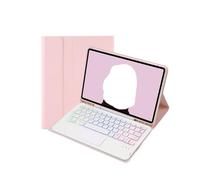 NXCVBNKZJ kuaijiexiaopu Keyboard and Mouse Kit, Protector Case Suitable for iPad Pro 11 inches 2024 Universal(Pink+touch backlit keyboard)