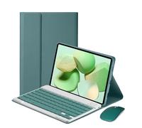 NXCVBNKZJ kuaijiexiaopu Keyboard Case with Pen Slot, Magnetic Protective Shell Suitable for iPad Air4/5/6 M2/3 10.9/Pro 11 inch universal(Dark Green+Keyboard+Mouse)