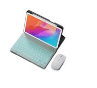 NXCVBNKZJ kuaijiexiaopu QWERTY Keyboard Pen Slot Tablet Leather Protective Case Compatible with Huawei Matepad Air 12 inch Universal(Black+White Backlit KB+Mouse)
