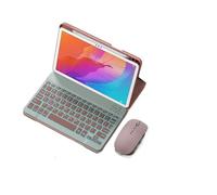 NXCVBNKZJ kuaijiexiaopu QWERTY Keyboard Pen Slot Tablet Leather Protective Case Compatible with Huawei matepad 11.5S 2024 Universal(Pink+White Backlit KB+Mouse)