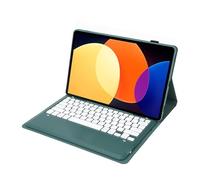 NXCVBNKZJ kuaijiexiaopu White Keycap Keyboard Leather Protective Case Suitable for Huawei Matepad Air 12 inch 2024(Dark green+keyboard)