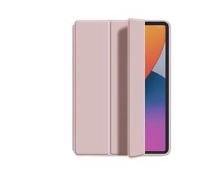 NXCVBNKZJ Triple Foldable Silicone Protective Cover, TPU+PU Leather Case Suitable for iPad Air 11(M2/M3)/air4/5-10.9 inch universal(Pink)