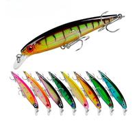 NXDHPLIENG 10PCS Luminous Fishing Minnow Lures 19g Heavy Sinking Deep Diver with Laser Line Bionic Design for Seabass Mackerel Cod Saltwater Fishing
