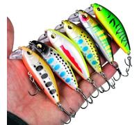 NXDHPLIENG Lifelike Minnow Lures by NXDHPLIENG small sizes Floating Pencil Lure Topwater Dog Walking Action with 3D Eyes for Bass Trout in Freshwater Saltwater (6.5cm/13g)