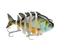 NXDHPLIENG Professional Grade Multi-Jointed Lure, Slow Sinking with Realistic 3D Eyes, Ideal Swimbait for Pike, Bass, Trout Fishing Adventures (J,8cm/3.1in)