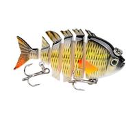 NXDHPLIENG Professional Grade Multi-Jointed Lure, Slow Sinking with Realistic 3D Eyes, Ideal Swimbait for Pike, Bass, Trout Fishing Adventures (E,8cm/3.1in)