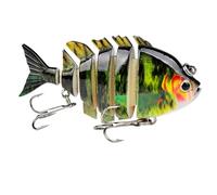 NXDHPLIENG Professional Grade Multi-Jointed Lure, Slow Sinking with Realistic 3D Eyes, Ideal Swimbait for Pike, Bass, Trout Fishing Adventures (L,8cm/3.1in)