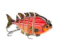 NXDHPLIENG Professional Grade Multi-Jointed Lure, Slow Sinking with Realistic 3D Eyes, Ideal Swimbait for Pike, Bass, Trout Fishing Adventures (H,8cm/3.1in)