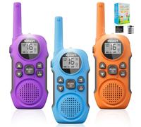 NXGKET Walkie Talkies for Kids Adults Long Range, 3 Pack Rechargeable Walky Talkie with Built-In Li-Ion Battery,16 Channels Radio with USB Type-C Cable,VOX for Boys Girls Outdoor Camping Hiking